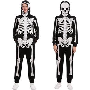 Spooktacular Creations Halloween Skeleton Costume, Adult Skeleton Costume Jumpsuit for Women Halloween Cosplay Dress Up Party Medium