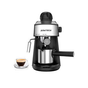 Espresso Machine 3.5 Bar 4 Cup Espresso Maker Cappuccino Latte Machine with Steam Milk Frother and Pot
