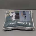 indistar Home Blackout Curtains Double Layer Solid Sheer Grommet Top Window Curtain Panel Pair, 52Wx63L,Dark Green