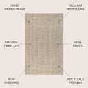 JONATHAN Y Pata Hand Woven Chunky Jute Light Ivory Indoor Area Rug, 5x8, Bohemian, Rustic, Cottage, Easy-Cleaning for Living Room, Bedroom, Kitchen, Non-Shedding (NRF102B-5)