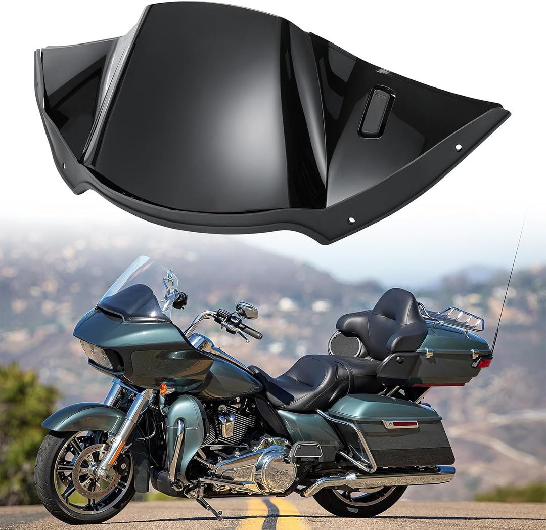 Vivid Black Fairing Air Duct, Air Duct Baffle and Actuator Assembly Kit Compatible with Harley Davidson Road Glide 2015-2023