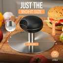 Stainless Steel 6" Burger Smasher, 1.2lb, Strong and Easy-to-Hold Handle to Keep Hands Away from Heat, Durable Design, Dishwasher Safe, Smashburger and Bacon Griddle Press, Prensa para hamburguesas