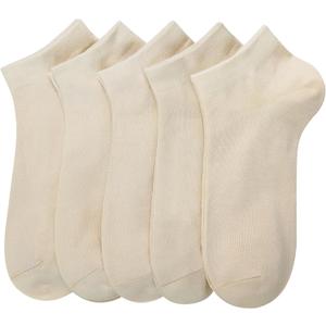 SERISIMPLE Women Viscose Bamboo Ankle Socks Low Cut Thin Sock Lightweight Pastal Color Soft Sock 5 Pairs (Medium, Off-white) SERISIMPLE Women Viscose Bamboo Ankle Socks Low Cut Thin Sock Lightweight Pastal Color Soft Sock 5 Pairs (Medium, Off-white)
