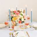 4.33" Tall Glass Candlestick Set of 6 Clear Crystal Candle Holders for Glass Taper Holder Decor for Wedding Birthday Party Christmas