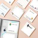 ZCPTZ 9 Pcs Funny Notepads 3" x 3" Self-adhesive Note Pads Fun Memo for Work Office School Home Supplies - 450 Sheets Reusable Cute Sticky Notes