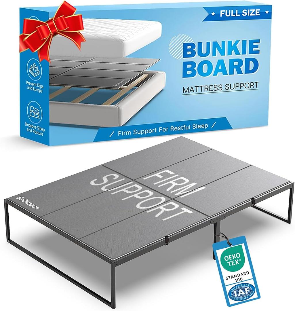 Bunkie Board Full Size (54x75''), Heavy Duty Bed Boards for Frame, Sleeper Sofa Support Board to Stop Sagging Mattress, Breathable, Noise Minimizing, Moisture Resistant