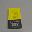 Eseesmart Heavy Duty Fingerprint Padlock with Key, Smart Combination Gate Lock, High Security 8mm Shackle with Double Notch Outdoor Weatherproof for Gate Fence Shed Storage Unit Containers