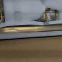 Modern 5-Light Gold Brushed Brass Finish Crystal Wall Light for Bathroom Vanity