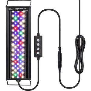 hygger 36W 24/7 Lighting Aquarium LED Light, Sunrise-Daylight-Moonlight Mode and DIY Mode, Adjustable Timer Adjustable Brightness Fish Tank Light with Extendable Bracket 7 Colors for Planted Tank