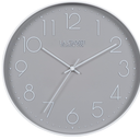 La Crosse Technology 12-Inch Everly Silent Analog Gray Quartz Wall Clock - 404-3831-INT 