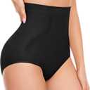 Tummy Control Underwear - High Waisted Body Shaper Panties Seamless Shapewear Compression Briefs for Women, L