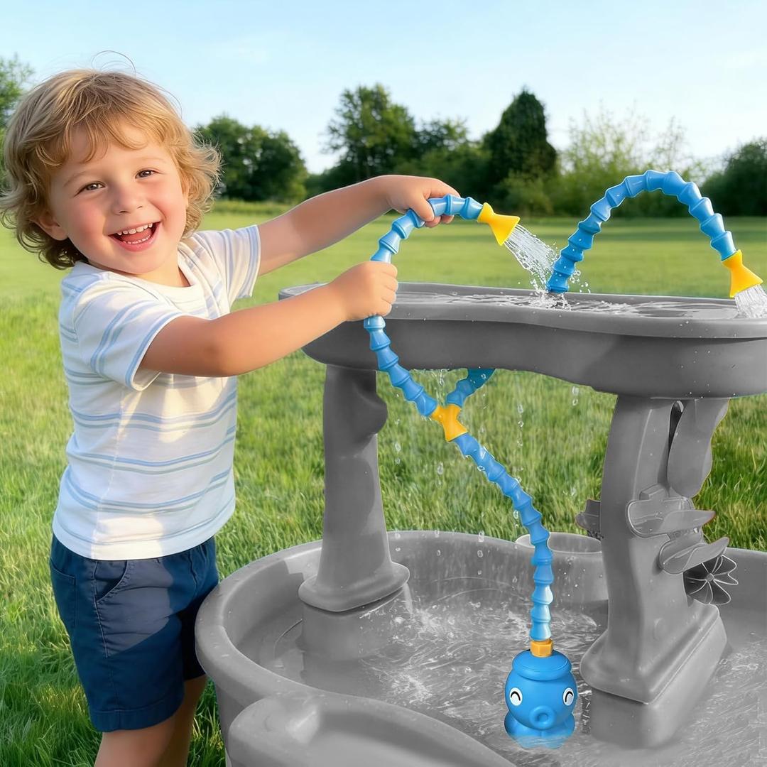 okcool Rechargeable Water Table Pump with Huge Water Output,Water Flow Rate up to 8L/min (2.11 GPM),Kids Sand Water Play Pump,Octopus-Shaped Design,Suitable for Most Water Table on the Market