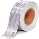 2" X 100ft DOT-C2 Reflective Safety Tapes Silver Adhesive Reflector Tape for Trailer Cars Trucks Outdoor Waterproof (Silver, 100FT)