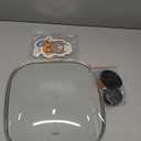 Square Glass Lid, Clear Tempered Glass Vented Square Pan Lid, Replacement Cookware, Frying Pan Cover,1Pack, inner diamater 10.86'' outer diameter 11.41'', Not Universal