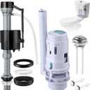Saillong 3 Inch Universal Toilet Tank Replacement Kit, Include Dual Flush Valve with Push Button, Toilet Fill Valve, Bowl Gasket and Plastic Bolts, Tank Parts Replacement for 2-Piece Toilet