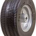 Marathon 00026 Flat Free 2.80/2.50-4 Tire and Wheel Assembly, 3 Centered Hub, 1/2 Ball Bearings, Replacement Tire for Casters, Utility Carts and Other Equipment, Easy Install Assembly