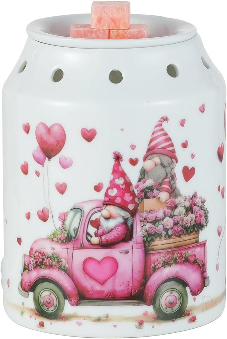 Candeldo Scentsy Wax Melt Warmer: Gnomes Wax Melter for Scented Wax Cute Electric Wax Burner with 2 Bulbs Valentines Day Home Decorations Gift for Women
