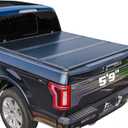 Hard Folding Truck Bed Tonneau Cover Compatiable with Chevy Silverado & GMC Sierra 1500(2007-2026) 5.8 FT Short Box(NO CarbonPro Bed), Tri Fold Style