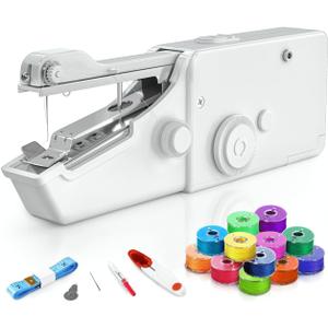 Handheld Sewing Machine, Portable Sewing Machine, Mini Sewing Professional Cordless Sewing Handheld Tool - Quick Stitch Tool for Fabric, Clothing, or Kids Cloth, Home and Travel Use