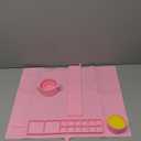 Silicone Painting Mat, 20"16" Craft Art Mat with Cup and Lid,Non Stick Silicone Sheet for Resin, DIY, Clay, Play Doh, Pink