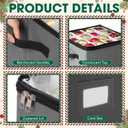 CHENGU 2-pack Christmas Ornament Storage Stores up to 64 Christmas Ball Accessories Holder with Adjustable Dividers, Zippered Closure Two Handles for Holiday Ornaments and Xmas Decorations(Grey)