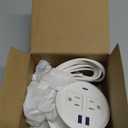 Jgstkcity 2-in-1 Desktop Power Grommet with USB-C Output, 125V, 12A, 2 AC Outlets, 3 USB Charging Ports, White