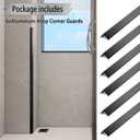 Black Aluminum Alloy Corner Protectors for Walls 20Ga Thickness Metal Wall Corner Guards Right Angle Corner Guards for Wall, L Shaped Piece of Metal Protectors Guards (1.2x1.2x48 Inch-6PCS)