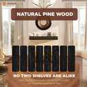 Avana Fireplace 48 Inch Mantel Shelf - Handcrafted Natural Wood Mantels for Fireplace - Farmhouse Fireplace Mantle Shelf - Floating Fireplace Mantels - Fireplace Mantel 48 X 8 X 5 Inch - Espresso