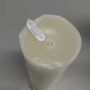 TECHLONG Flickering Flameless Candles with 3D Moving Flame, Last 1000+ Hours Battery Operated Candles with Timer, Ivory Real Wax Pillar Electric LED Candle for Wedding Christmas Party/3" x 7"