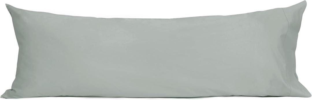 Sunflower Body Pillowcase 100% Cotton Long Pillow Cover/Case Envelope Closure 1 Pack, 20×54 inches Storm Gray, Soft and Breathable