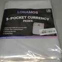 150-Sheets Double-Side 3-Pocket Currency Pages - 11 Holes for Currency Binder, 900 Pockets Paper Money Collection Pages for Dollar Bills, Banknotes and Coupons, Currency Sleeves Collecting Album Pages
