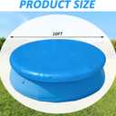 10FT Round Inflatable Above Ground Pool CoverRound Pool Cover with Drawstring Design for Easy Installation,Solar Covers for Outdoor Inflatable Swimming Pools,Prevent Leaves, Debris and Dust