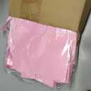 Moinchore 12 Set Pink Basket for Gifts Empty 9.8x6.5'' Pastel Pink Dot Market Tray Cardboard with Bows, Plastic Bags, Twist Tiles, Empty to Fill for Spring Easter Macaron Wedding Birthday Party Supply