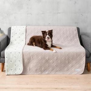 PetAmi Waterproof Couch Cover for Dogs, Reversible Furniture Cover Sofa Protector for Pet Cat Bed, Washable Blanket Dog Cover for Couch Seat, 68x82 Beige