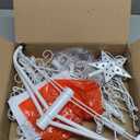 ELYKEN Christmas Ornament Display Stand Tree,112 Hanger Hooks for Baubles and Holiday Decorations,3 FT Iron Freestanding Rack with Stable Base, Easy Assembly, White