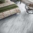 VaryStyle 18-Pack Grey/White Marble Peel and Stick Vinyl Flooring Self Adhesive Vinyl Floor Tiles Peel and Stick Waterproof Basement Flooring Tile Removable Stick on Floor Tile for Kitchen Living Room