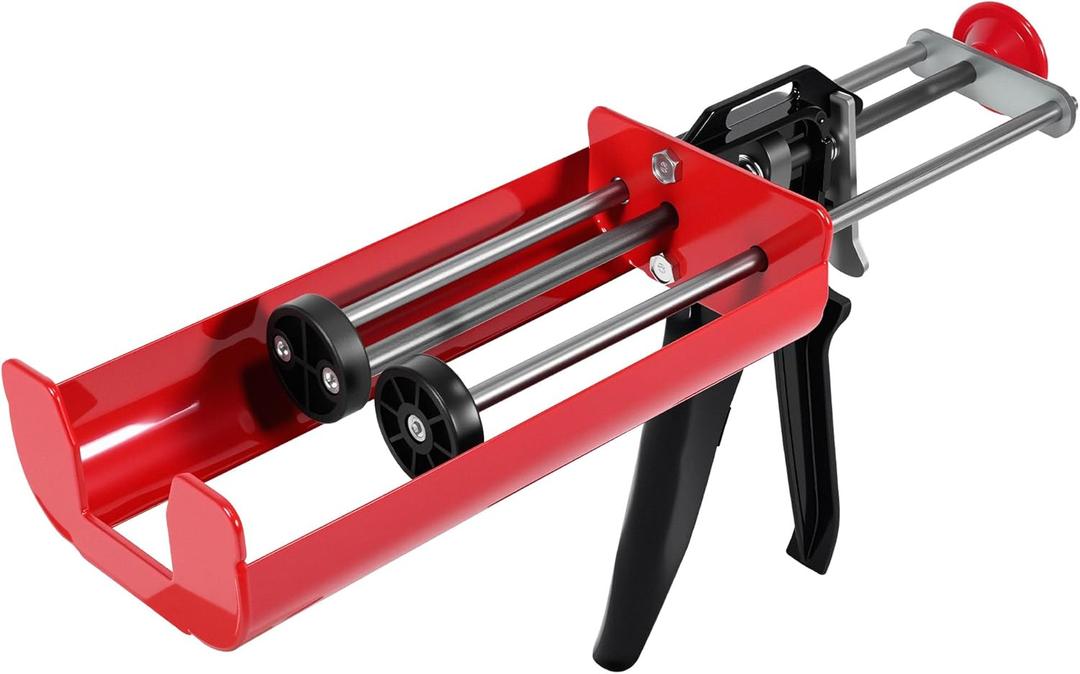 Dual Caulk Gun, Dual Component Caulking Gun, 400 mL/13.5 fl oz (1:1) Epoxy Hand Caulking Gun Dripless for Bond Adhesive Cartridge Applicator