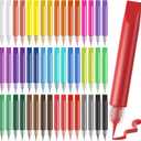 24 Pcs Suncatcher Paint Pens, Stained Glass Sun Catcher Pens 24 Colors 10ML Each, Suncatcher Kit Glass Paint Window Art Pen Crafts for Gift DIY Party Activity Supplies