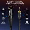 Cable Matters 3.5mm to XLR Cable - 3ft, Male to Male XLR to 1/8 Inch Cable, Compatible with iPod, MP3 Player, Laptop, Voice Recorder, and More, Black Not for Microphone Use
