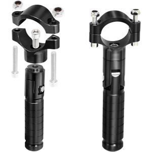 Foot Pegs Non-sliding Footrest Motorcycle Bicycle Folding Foot Pegs 90 Degree Foldable Electric Motorbike Passenger Footrests Rearsets Rear Set Footpegs Foot Rest Pedals (Black)