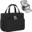 Bagmoly Travel Toiletry Bag, Portable Makeup Bag for Women Girls, Water-resistant Makeup Cosmetic Bag Travel Bag for Full-Size Toiletries, Accessories, Black