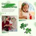 AIUPUOC Hair Clips, 4Pcs St. Patrick's Day Hairpin Hair Accessories for Girls, Green Glitter Shamrock Hair Clips, Lightweight & Sturdy, Hair Styling Decorations for Festive Occasions