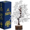 Clear Quartz Crystal Trees for Home Decor, Office Desk Decoration, Chakra Healing Crystals and Stone for Positive Energy, Money, Good Luck, Tree of Life Spiritual for Women and Mom