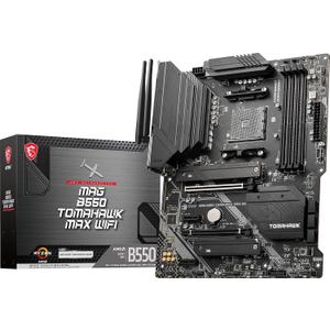 MSI MAG B550 Tomahawk MAX WiFi Gaming Motherboard (AMD AM4, DDR4, PCIe 4.0, SATA 6Gb/s, M.2, USB 3.2 Gen 2, HDMI/DP, ATX, Wi-Fi 6E, AMD Ryzen 5000 Series Processors) AMD Gaming Motherboards 