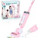 Kids Vacuum Cleaner Toy Set for Toddlers - 2PCS Toy Vacuum Sets for Toddlers 3+ Toddler Vacuum Toy That Works with Sound Effects, Baby Play Vacuum Pretend Role Play Household Housekeeping