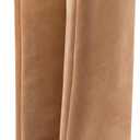 Women's Knee High Suede Boots for Women Wide Calf Square Toe Stiletto Heels Tall Boots Pull On High Heel Long Booties (Beige)