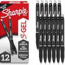 Sharpie S-Gel Gel Pens, Black Barrel, Medium Point (0.7mm), Black Gel Ink Pens, Count of 9 - Home, Office, School, Journaling, Writing, Note-Taking, Teacher Supplies