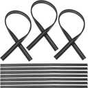 Wiper Blade Refill, 27.5inch Wiper Blade Refill 10pcs Universal Windshield Frameless Strips Inserts Replacement for Front Car Easy Install Fits for Car, Truck, SUV (70xX1CM, Black)
