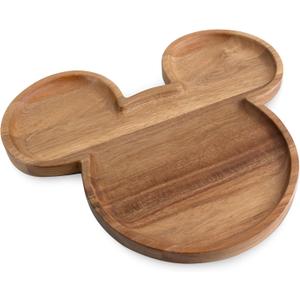 PICNIC TIME Disney Mickey Mouse 16" Acacia Serving Board with Groove, (Acacia Wood)