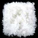 Dingion 50 ft White Tinsel Garland White Garland for Christmas Tree Fluffy Twist Ornaments for Winter Holiday Indoor Home Decorations, (Snowy)